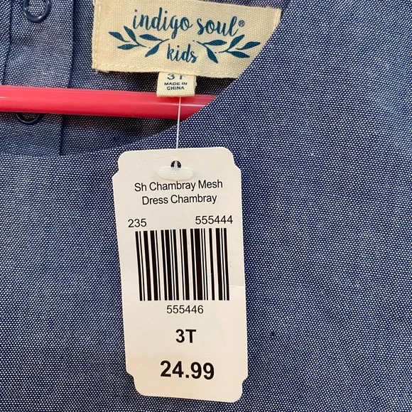 NWT!!! Indigo Soul dress!! Denim & lace 3T - Picture 4 of 5